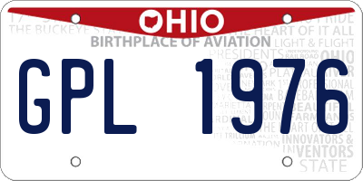 OH license plate GPL1976