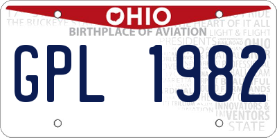 OH license plate GPL1982