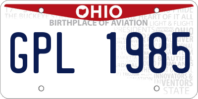 OH license plate GPL1985
