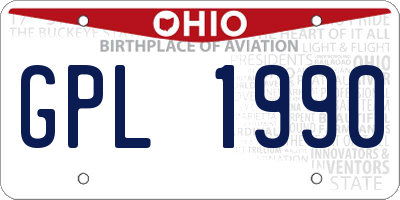 OH license plate GPL1990