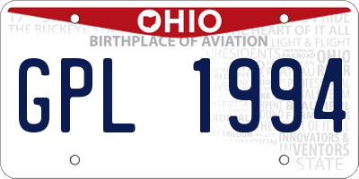 OH license plate GPL1994