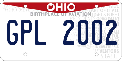 OH license plate GPL2002