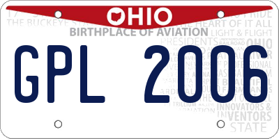 OH license plate GPL2006