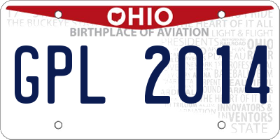 OH license plate GPL2014