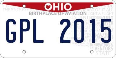 OH license plate GPL2015
