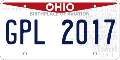 OH license plate GPL2017