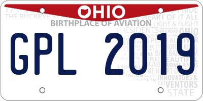 OH license plate GPL2019