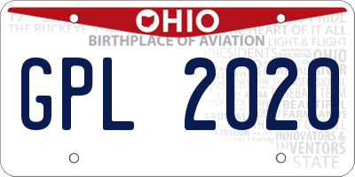 OH license plate GPL2020
