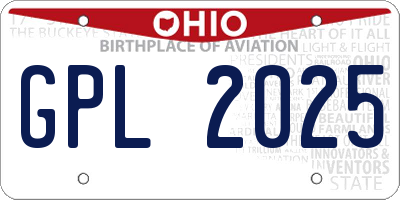 OH license plate GPL2025