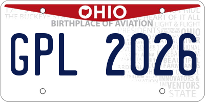 OH license plate GPL2026