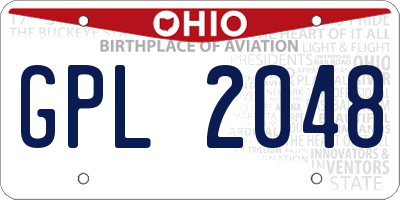 OH license plate GPL2048