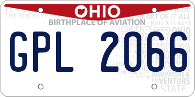 OH license plate GPL2066