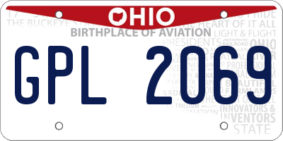 OH license plate GPL2069