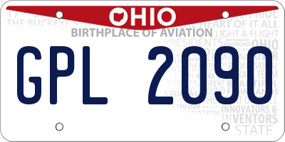 OH license plate GPL2090