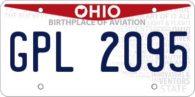 OH license plate GPL2095
