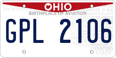 OH license plate GPL2106