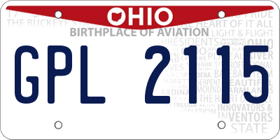 OH license plate GPL2115