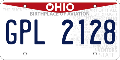 OH license plate GPL2128