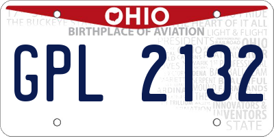 OH license plate GPL2132