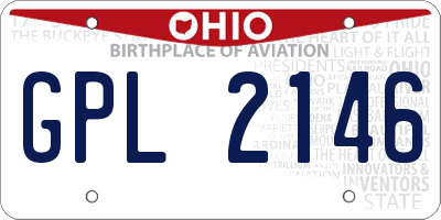 OH license plate GPL2146
