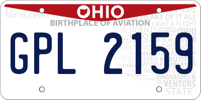 OH license plate GPL2159