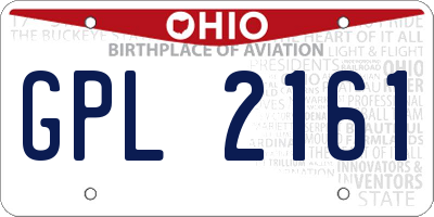 OH license plate GPL2161