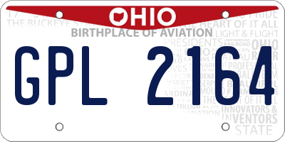OH license plate GPL2164