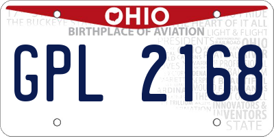 OH license plate GPL2168