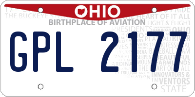 OH license plate GPL2177