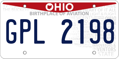 OH license plate GPL2198