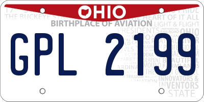 OH license plate GPL2199