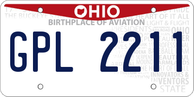 OH license plate GPL2211