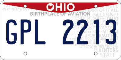 OH license plate GPL2213