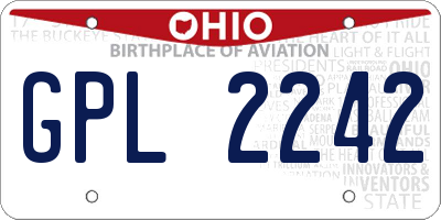 OH license plate GPL2242