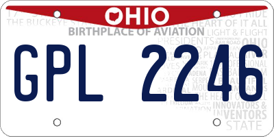 OH license plate GPL2246