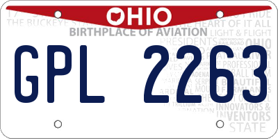 OH license plate GPL2263