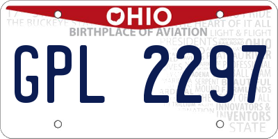 OH license plate GPL2297