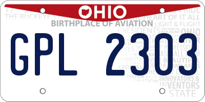 OH license plate GPL2303