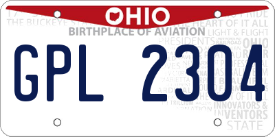 OH license plate GPL2304