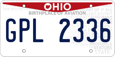 OH license plate GPL2336