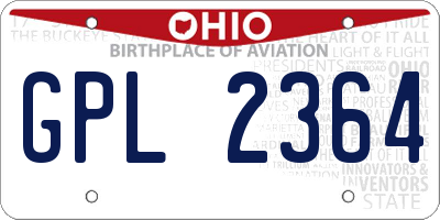 OH license plate GPL2364