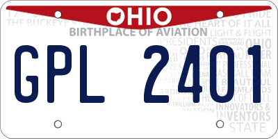 OH license plate GPL2401