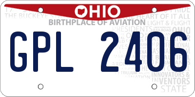 OH license plate GPL2406