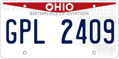 OH license plate GPL2409