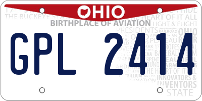 OH license plate GPL2414