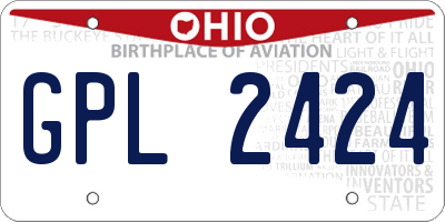 OH license plate GPL2424