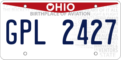 OH license plate GPL2427
