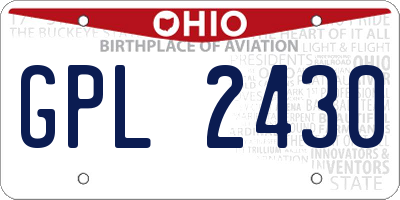 OH license plate GPL2430