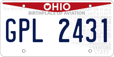 OH license plate GPL2431
