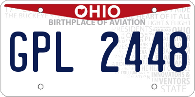 OH license plate GPL2448